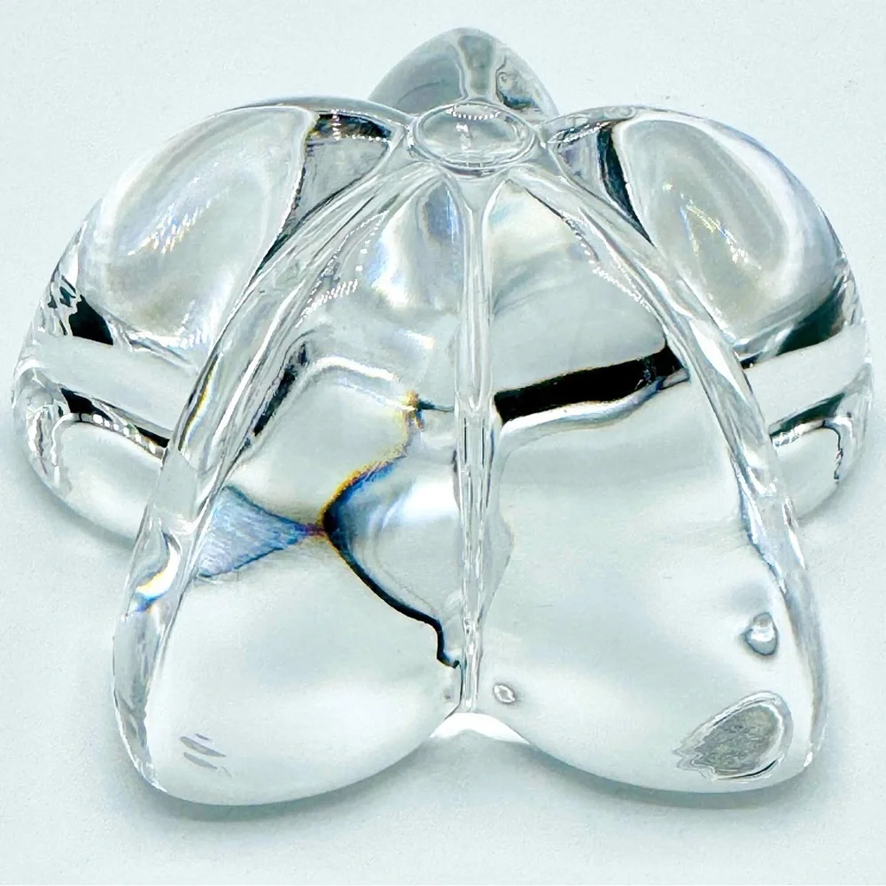 Orrefors Flower‎ Petal Standard Taper Candle Holder Vintage Crystal Sweden